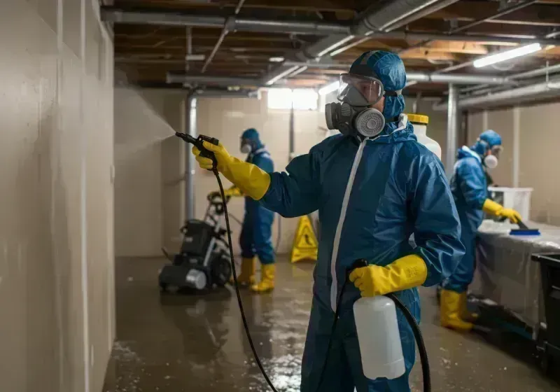 Basement Sanitization and Antimicrobial Treatment process in Valley Falls, RI